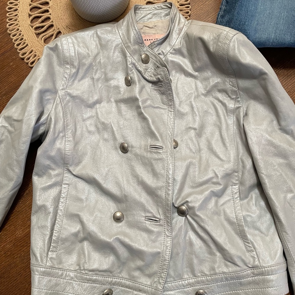 Marc Jacobs Silver Leather Jacket